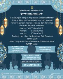 PENGUMUMAN LIBUR HARI RAYA NYEPI DAN IDUL FITRI 1447 H